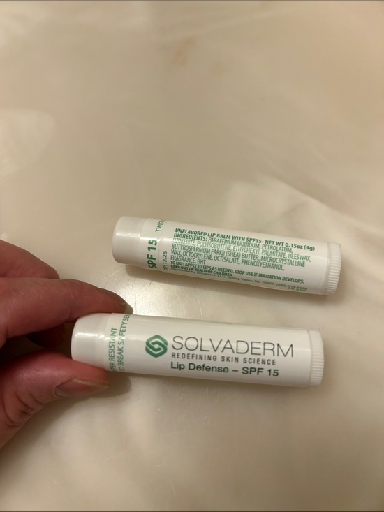 Solvaderm Other - SOLVADERM Lip Defense SPF 15 Lip Balm BUNDLE OF 2